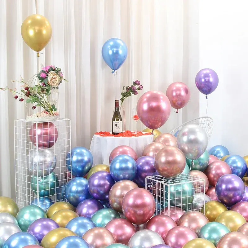 10 -Zoll -Chrom -Latexballons