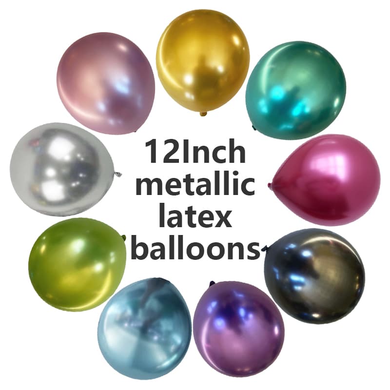 12-Zoll-Metallic-Chrom-Latexballons