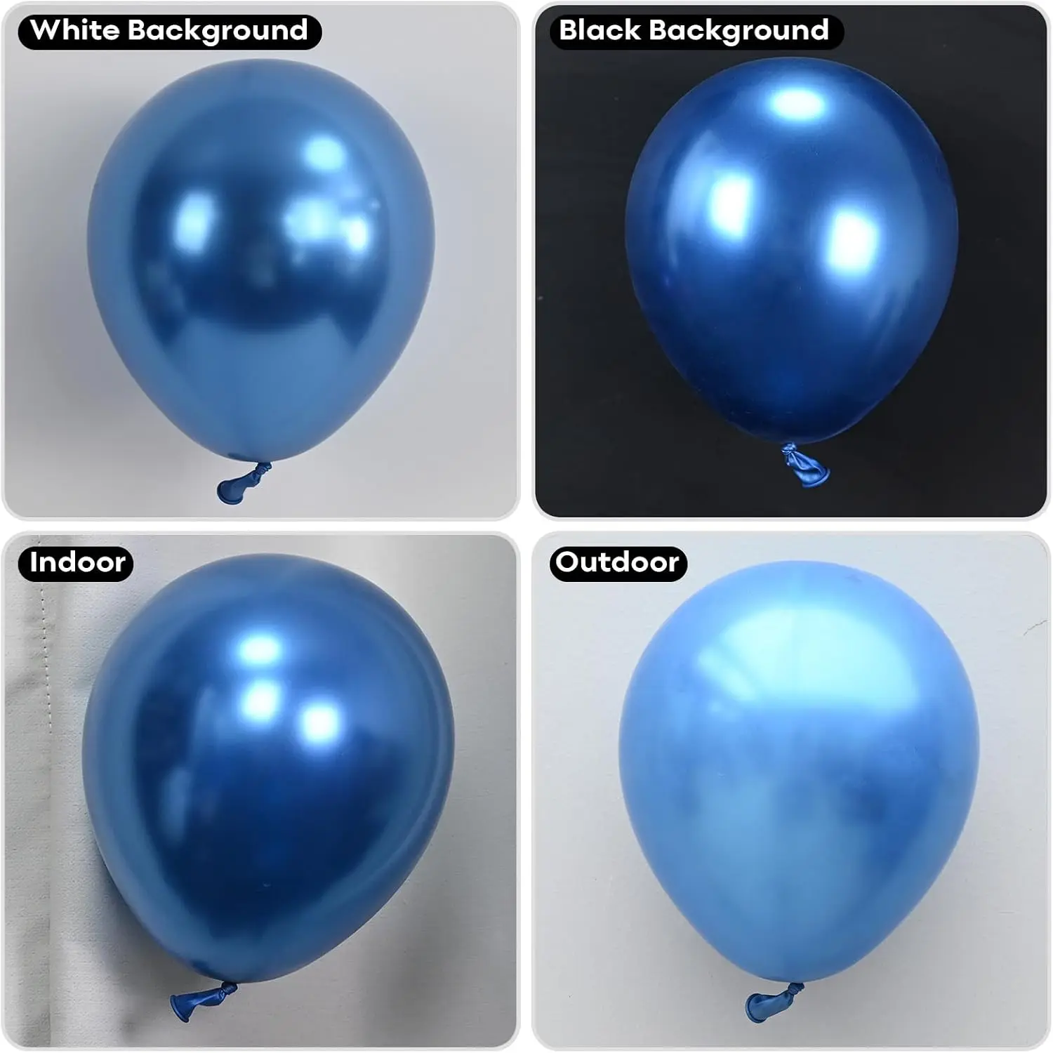 Metallisch blaue Luftballons