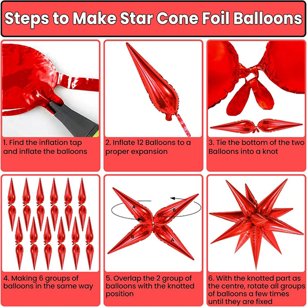 Wie mache ich explodierende Sternfolienballon?