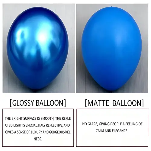 Matte vs. glänzende Latexballons
