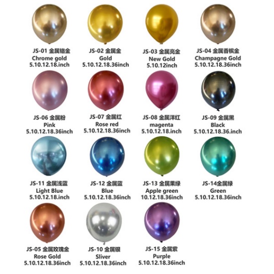 So genehmigen Sie Metallic-Latex-Ballonfarben für Nachbestellungen