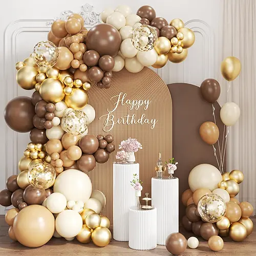 Kamelfarbener Ballonbogen-Bausatz