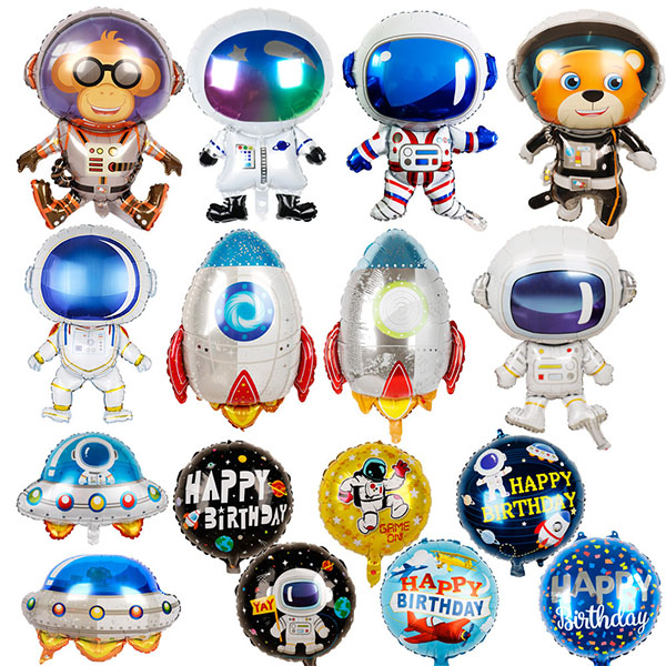 Cartoon Space Astronaut Folienballon