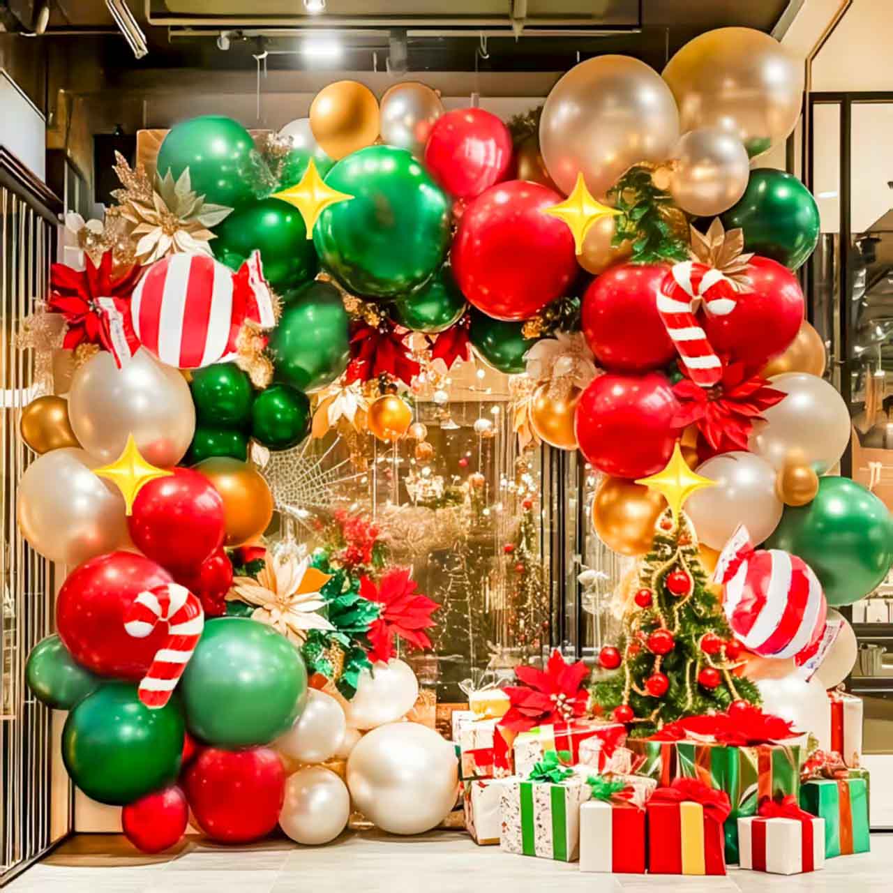 Weihnachtsballonbogen