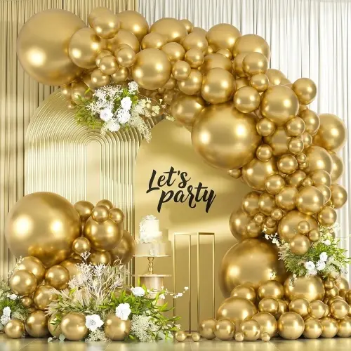 Chromgoldene Luftballons