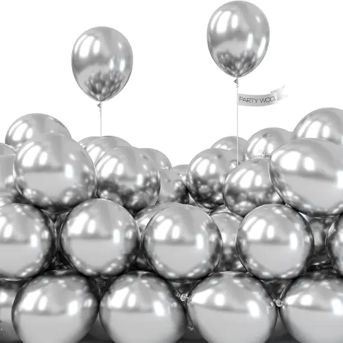 Chromsilberne Luftballons