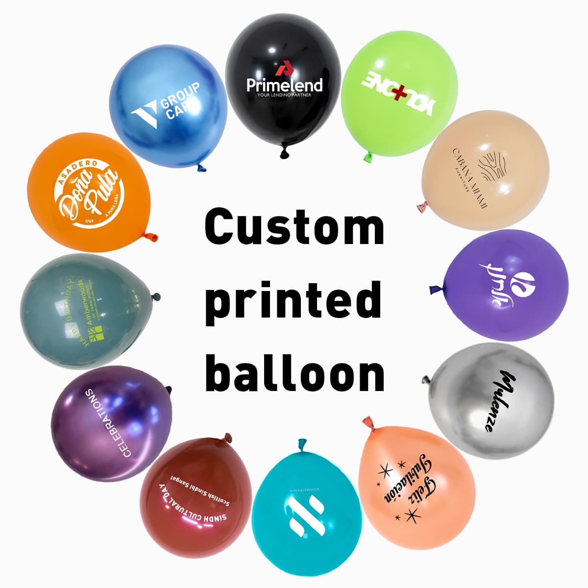 Individuell bedruckte Latexballons mit Logo