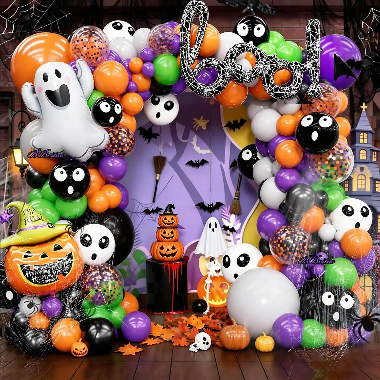Halloween-Ballon-Girlandenbogen-Sets