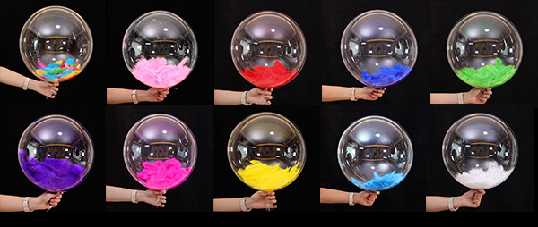 Colorful feathers bobo balloons