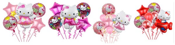 Hello kitty themed foil balloon set