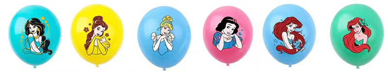 Princess party latex balloons