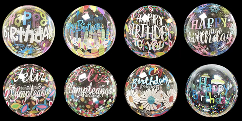 Birthday printed bobo balloon