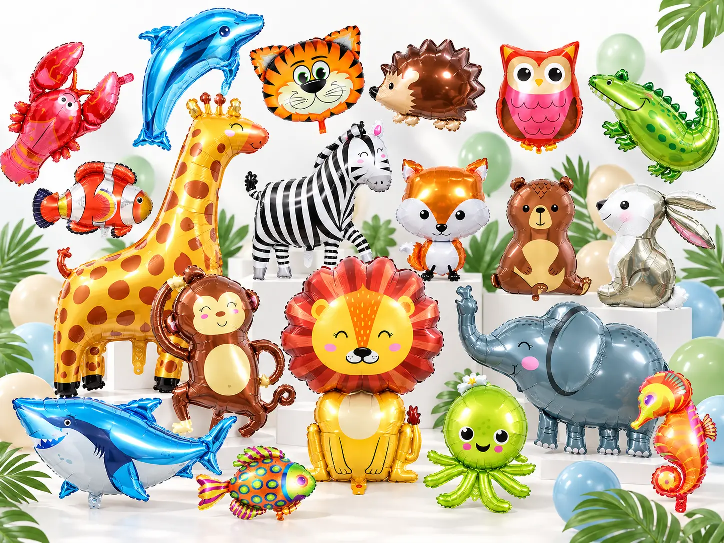 Generic animal foil balloon assortment at Borun Balloon Factory