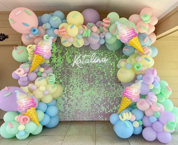 Macaron Ice Cream Ballon Bogen Girlande