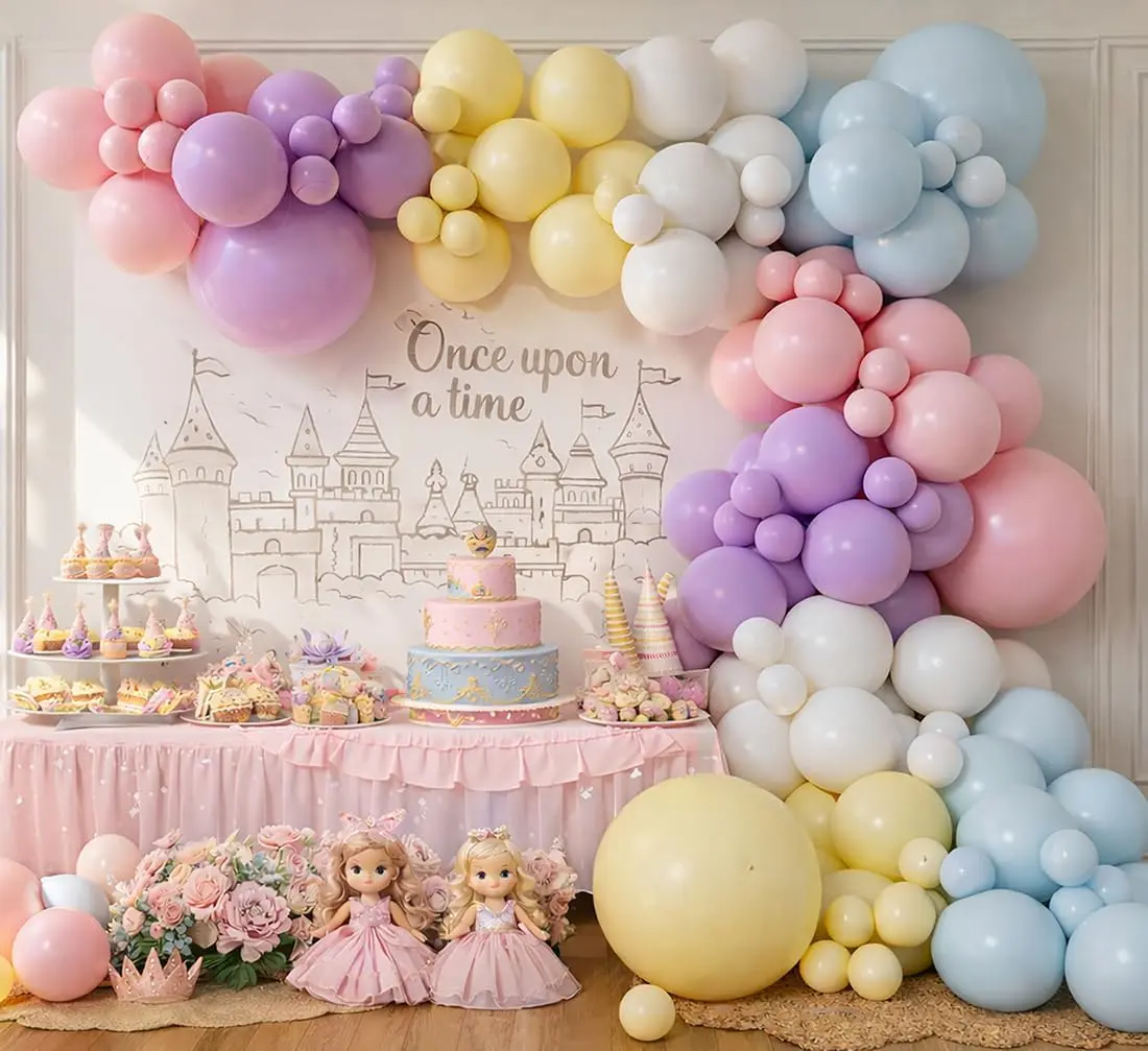 Macaron-Pastell-Ballon-Girlandenbogen-Sets