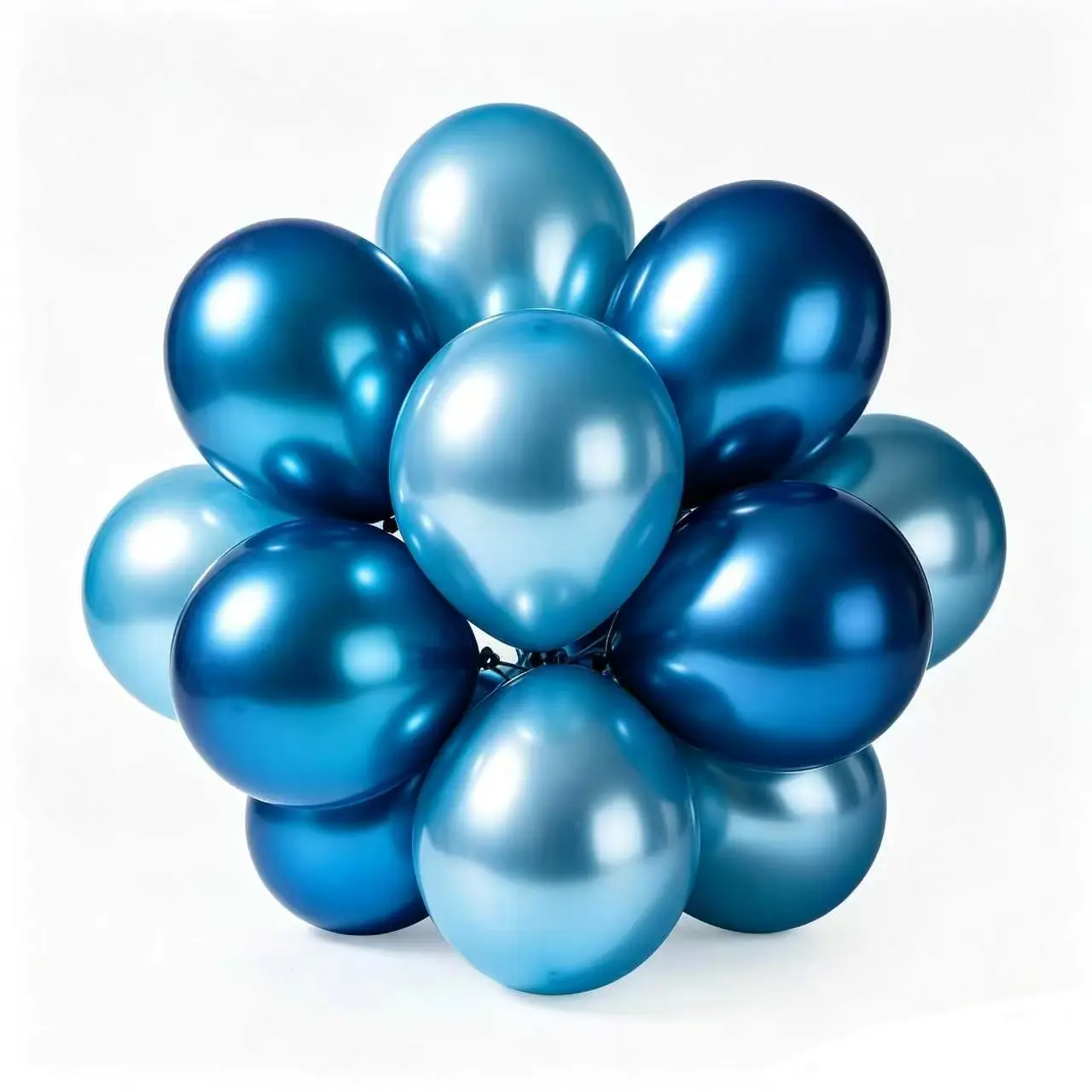 Metallisch blaue Luftballons