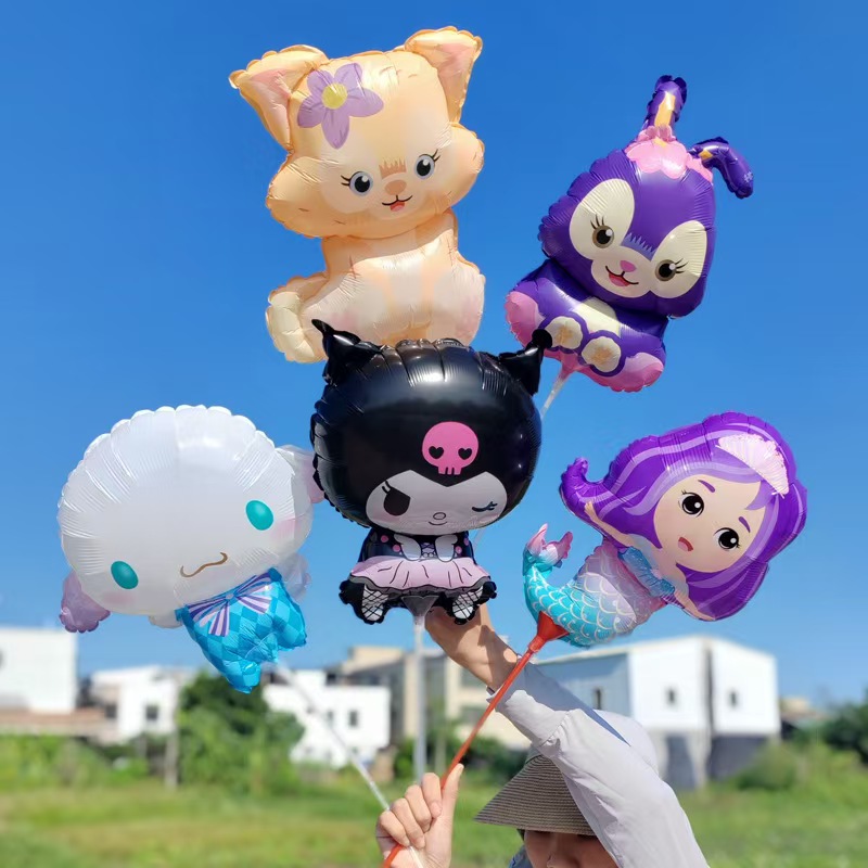 Mini-Folienballons auf Stäbchen