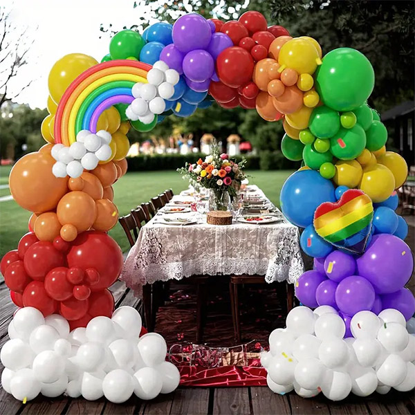 Regenbogen-Luftballons-Girlandenbogen-Set